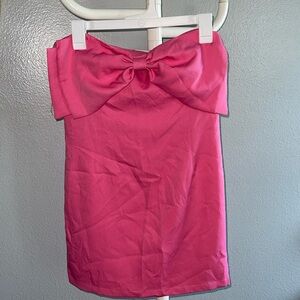 Pink bow mini dress Size Small
